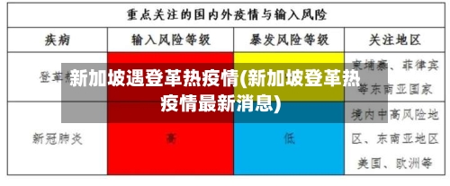 新加坡遇登革热疫情(新加坡登革热疫情最新消息)-第3张图片