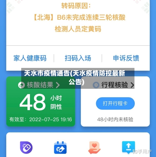 天水市疫情通告(天水疫情防控最新公告)-第1张图片