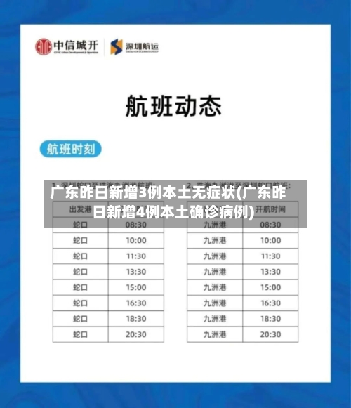 广东昨日新增3例本土无症状(广东昨日新增4例本土确诊病例)-第2张图片