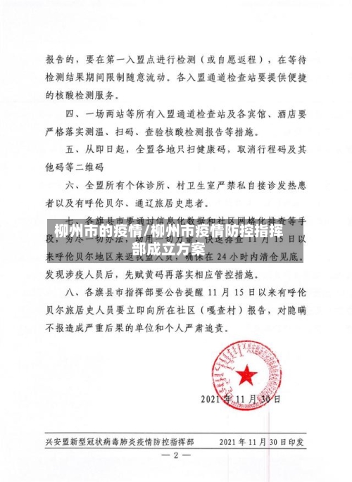 柳州市的疫情/柳州市疫情防控指挥部成立方案-第3张图片