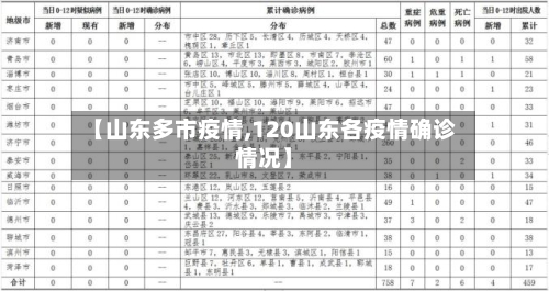 【山东多市疫情,120山东各疫情确诊情况】-第1张图片