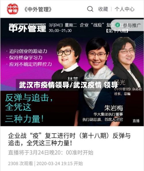 武汉市疫情领导/武汉疫情 领导-第1张图片
