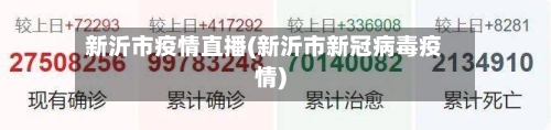 新沂市疫情直播(新沂市新冠病毒疫情)-第1张图片