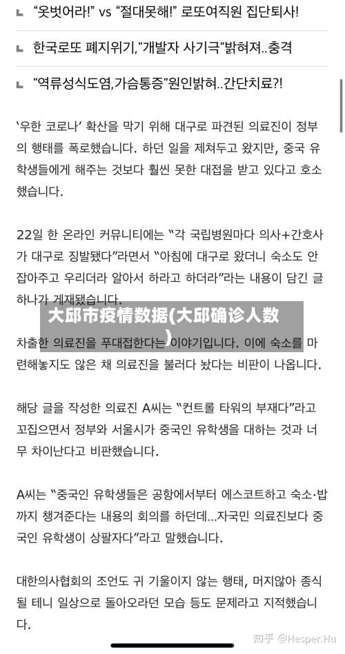大邱市疫情数据(大邱确诊人数)-第1张图片