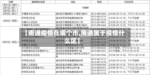 【南通疫情在哪个市,南通属于疫情什么区】-第1张图片