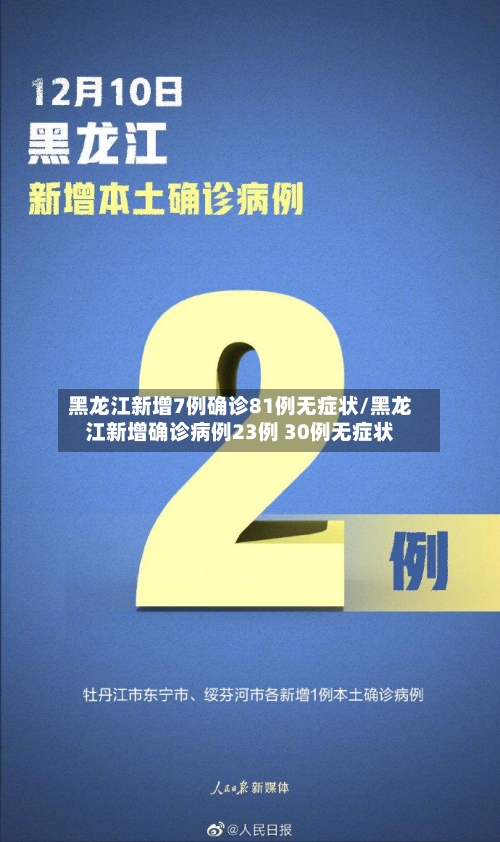 黑龙江新增7例确诊81例无症状/黑龙江新增确诊病例23例 30例无症状-第2张图片