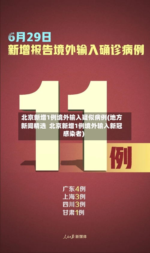 北京新增1例境外输入疑似病例(地方新闻精选 北京新增1例境外输入新冠感染者)-第1张图片
