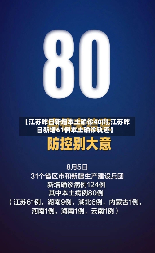 【江苏昨日新增本土确诊40例,江苏昨日新增61例本土确诊轨迹】-第1张图片