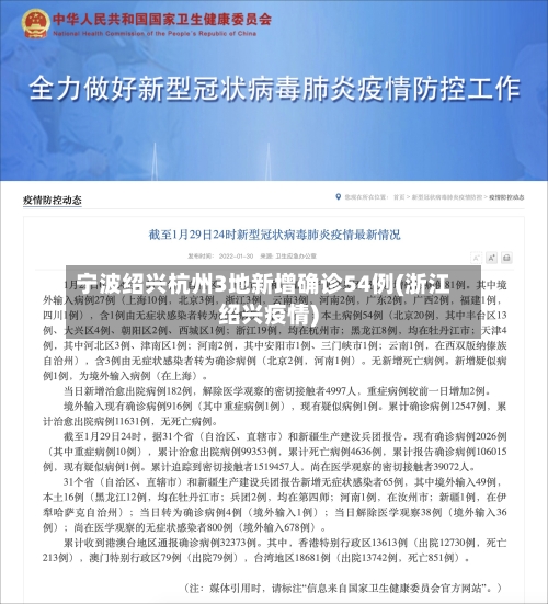 宁波绍兴杭州3地新增确诊54例(浙江绍兴疫情)-第2张图片