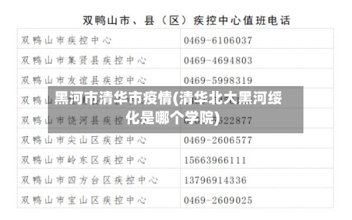 黑河市清华市疫情(清华北大黑河绥化是哪个学院)-第2张图片