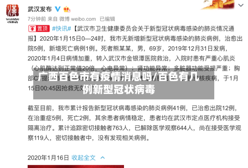 广西百色市有疫情消息吗/百色有几例新型冠状病毒-第1张图片