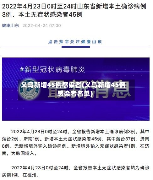 义乌新增45例感染者(义乌新增45例感染者名单)-第3张图片
