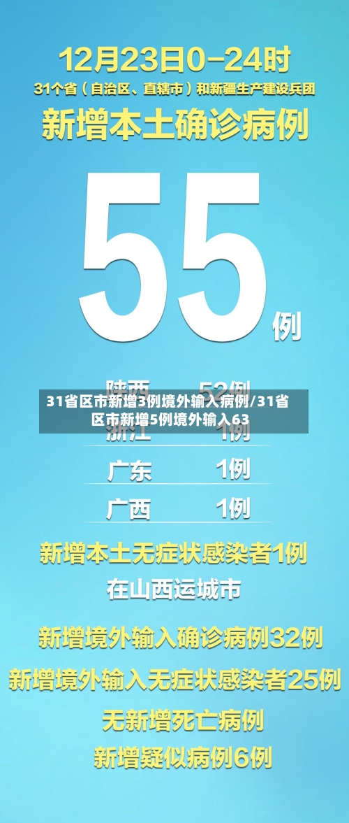 31省区市新增3例境外输入病例/31省区市新增5例境外输入63-第1张图片