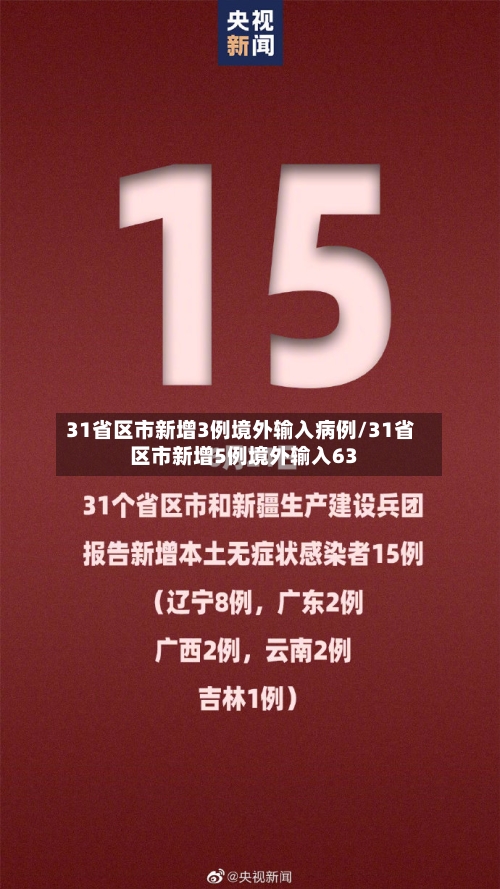 31省区市新增3例境外输入病例/31省区市新增5例境外输入63-第3张图片