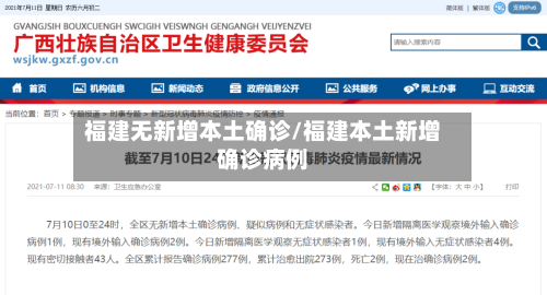 福建无新增本土确诊/福建本土新增确诊病例-第2张图片