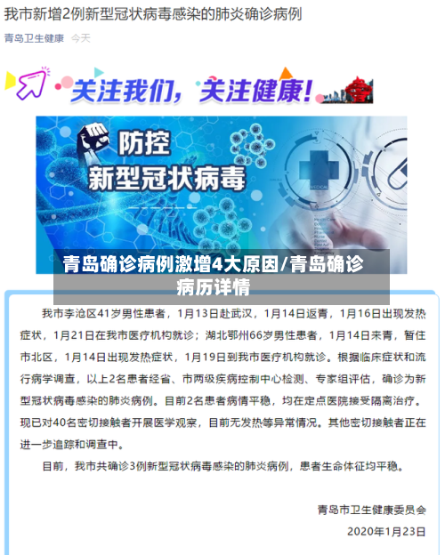 青岛确诊病例激增4大原因/青岛确诊病历详情-第1张图片
