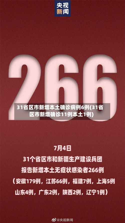 31省区市新增本土确诊病例6例(31省区市新增确诊11例本土1例)-第2张图片