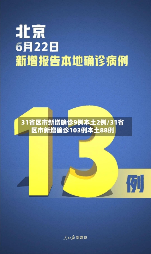 31省区市新增确诊9例本土2例/31省区市新增确诊103例本土88例-第1张图片