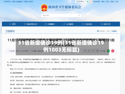 31省新增确诊19例(31省新增确诊19例1003无标题)-第1张图片