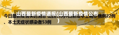山西最新疫情通报(山西最新疫情公布)-第1张图片