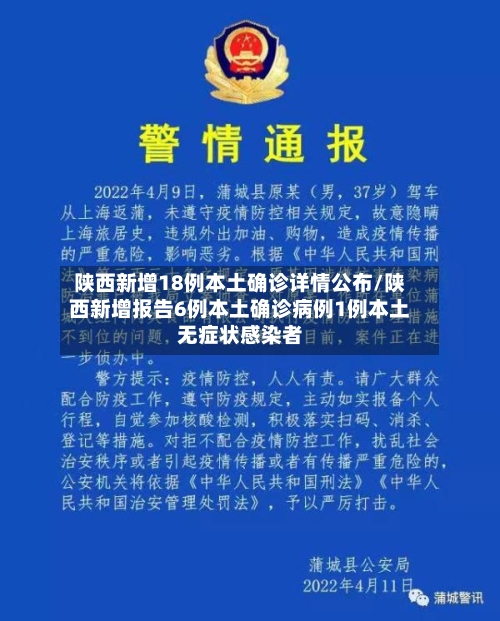 陕西新增18例本土确诊详情公布/陕西新增报告6例本土确诊病例1例本土无症状感染者-第3张图片