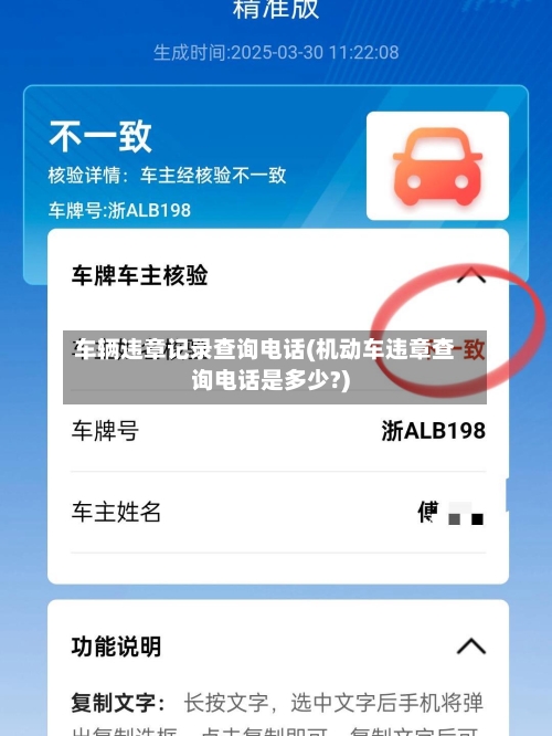 车辆违章记录查询电话(机动车违章查询电话是多少?)-第2张图片