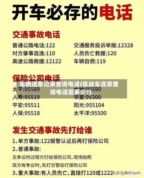 车辆违章记录查询电话(机动车违章查询电话是多少?)-第3张图片