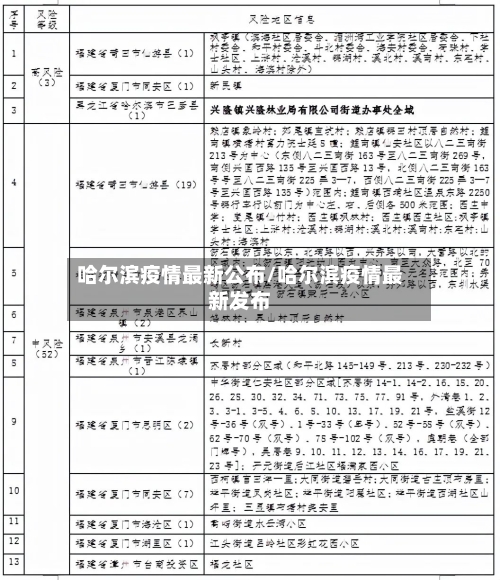 哈尔滨疫情最新公布/哈尔滨疫情最新发布-第1张图片