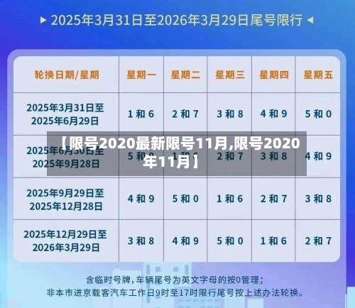 【限号2020最新限号11月,限号2020年11月】-第1张图片