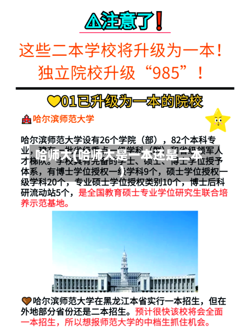 哈师大(哈师大是一本还是二本)-第2张图片