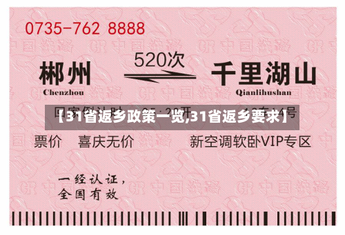 【31省返乡政策一览,31省返乡要求】-第2张图片