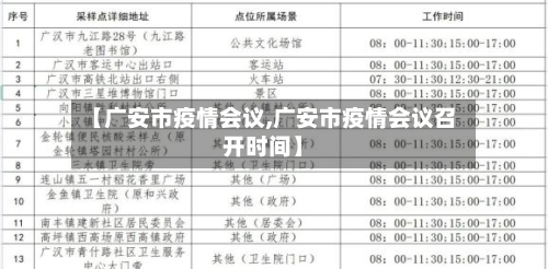 【广安市疫情会议,广安市疫情会议召开时间】-第2张图片