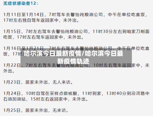 哈尔滨今日最新疫情/哈尔滨今日最新疫情轨迹-第3张图片