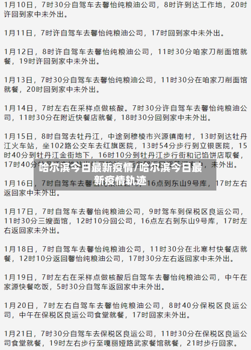 哈尔滨今日最新疫情/哈尔滨今日最新疫情轨迹-第2张图片