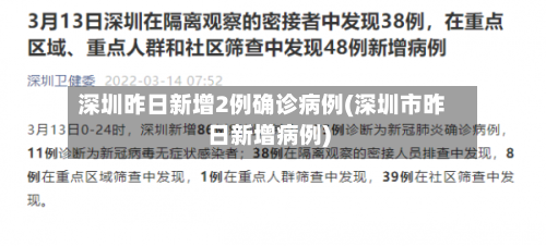 深圳昨日新增2例确诊病例(深圳市昨日新增病例)-第1张图片