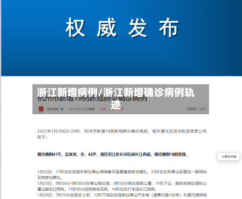 浙江新增病例/浙江新增确诊病例轨迹-第1张图片
