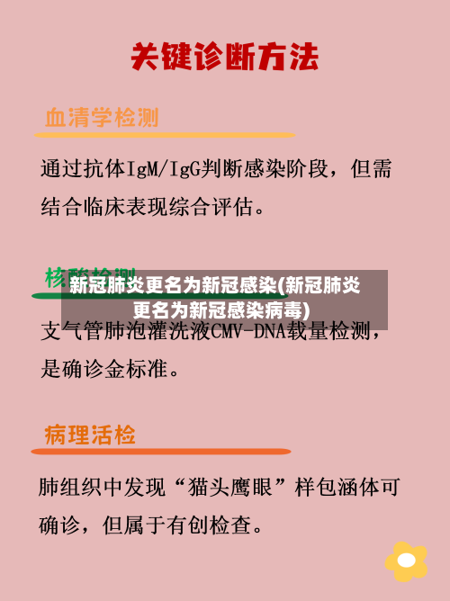 新冠肺炎更名为新冠感染(新冠肺炎更名为新冠感染病毒)-第2张图片