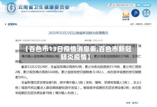 【百色市13日疫情消息表,百色市新冠肺炎疫情】-第3张图片
