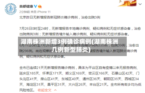 湖南株洲新增3例确诊病例(湖南株洲几例新型肺炎)-第2张图片