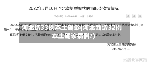 河北增33例本土确诊(河北新增32例本土确诊病例?)-第2张图片